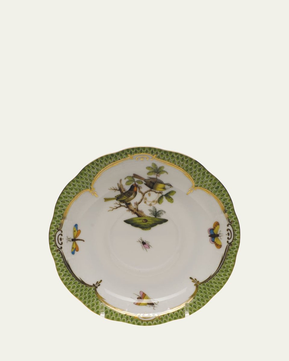 Rothschild Bird Green Motif 11 Tea Saucer
